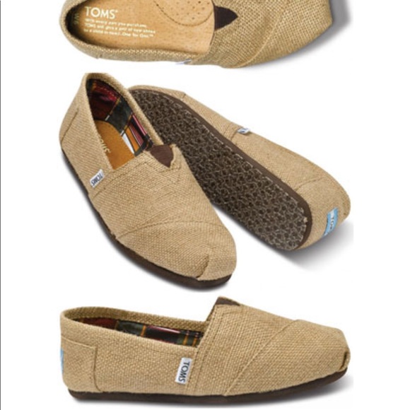 toms womens burlap classic slip ons